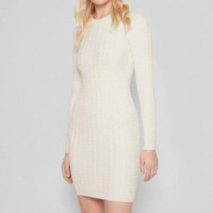 Alice + Olivia Long Sleeve Cable Knit Sweater Dress